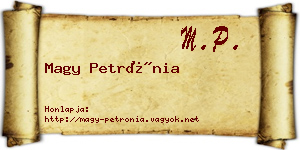 Magy Petrónia névjegykártya